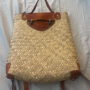 Stylish Tan and Brown Woven Women's Bag